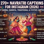 270+ Navratri Captions for Instagram (2026) | Best Garba, Dandiya, Traditional & Festive Captions