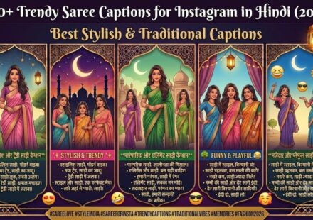 350+ Trendy Saree Caption for Instagram in Hindi (2026) | Best Stylish & Traditional Captions
