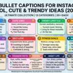 390+ Bullet Captions for Instagram: Cool, Cute & Trendy Ideas (2026)