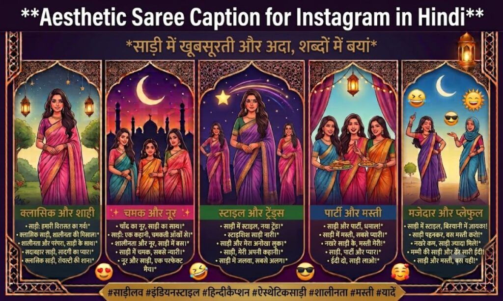 Aesthetic Saree Caption for Instagram in Hindi