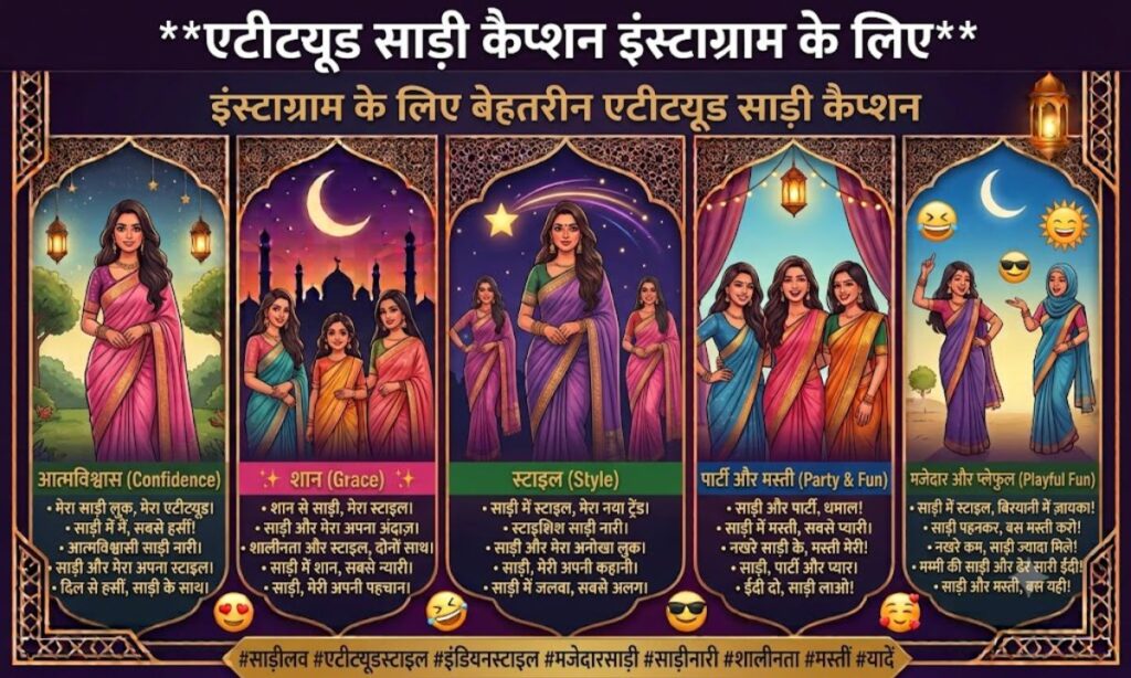Attitude Saree Caption for Instagram in Hindi