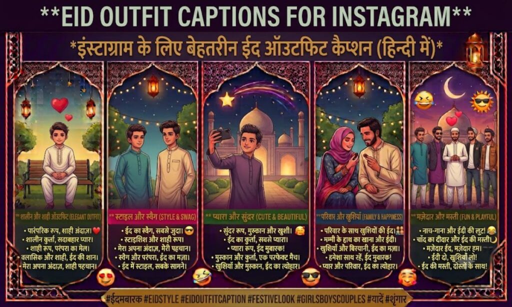 Eid Outfit Captions for Instagram