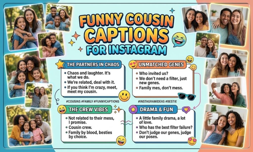 Funny Cousin Captions for Instagram