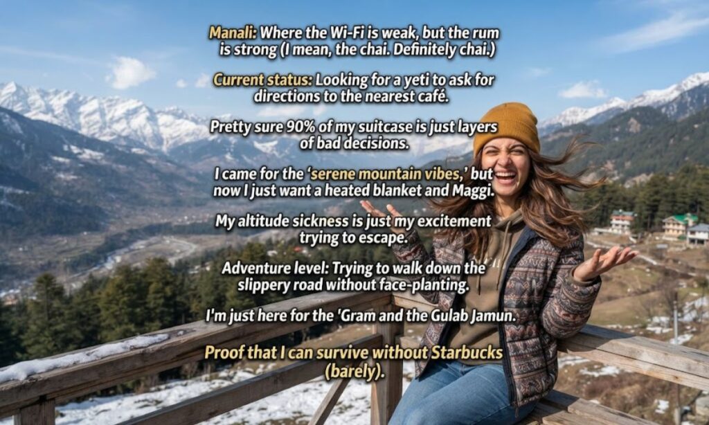 Funny Manali Captions for Instagram