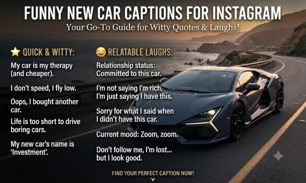 Funny New Car Captions for Instagram