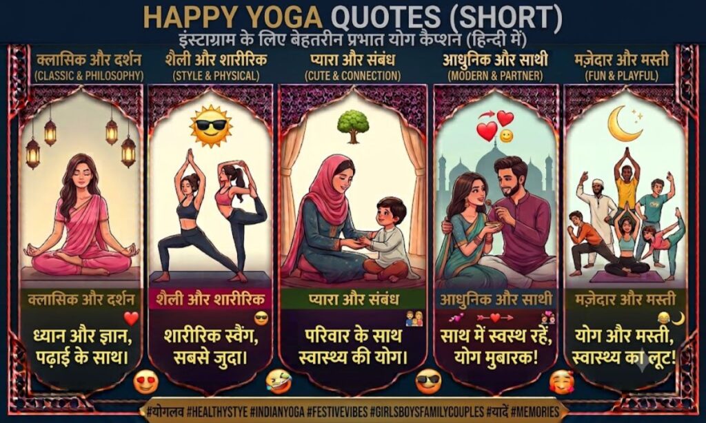 Happy yoga quotes short