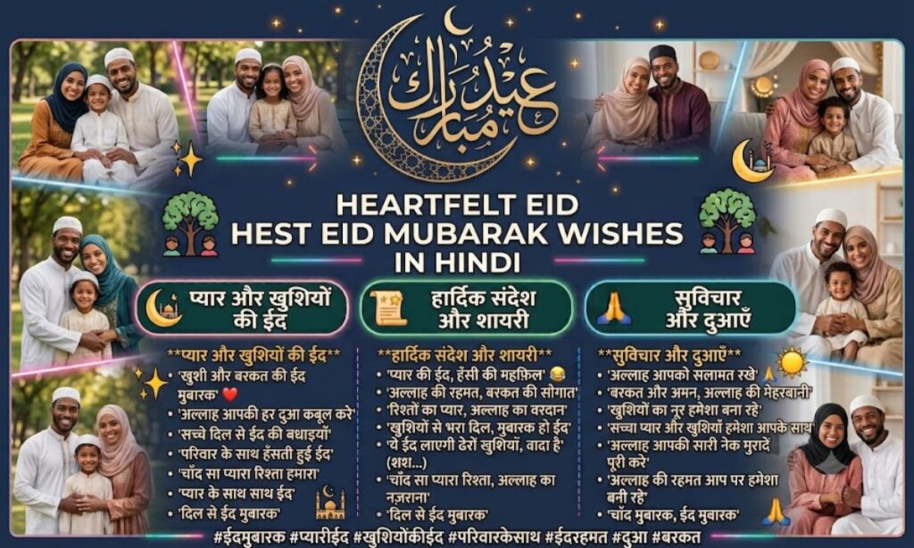 Heartfelt Eid Mubarak Wishes in Hindi
