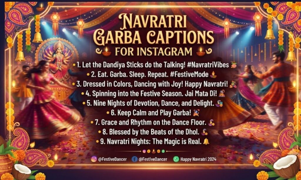 Navratri Garba Captions for Instagram