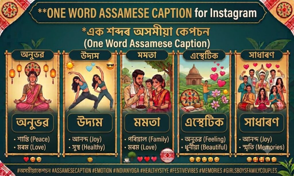 One Word Assamese Caption for Instagram