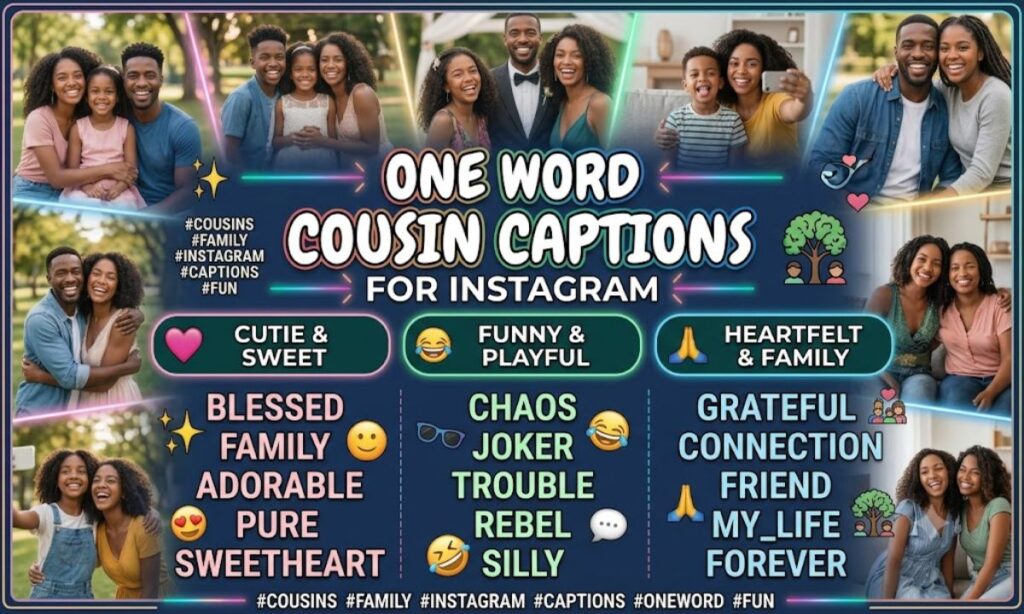 One Word Cousin Captions for Instagram