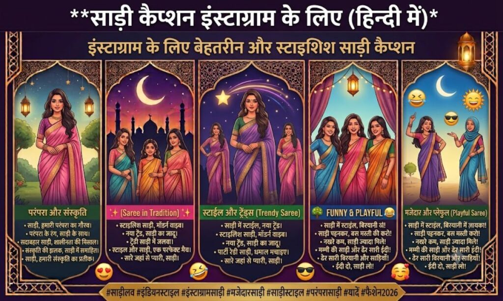 Saree Caption for Instagram in Hindi