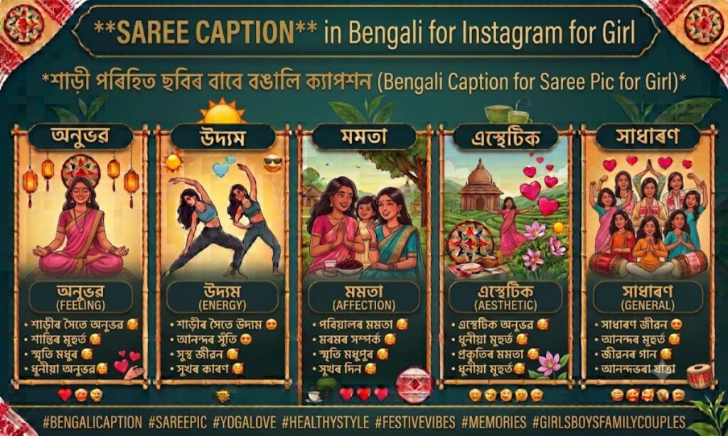 Saree Captions in Bengali for Instagram for Girl