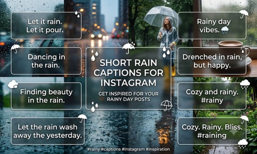 Short Rain Captions for Instagram
