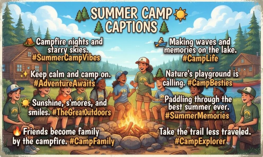 Summer Camp Captions