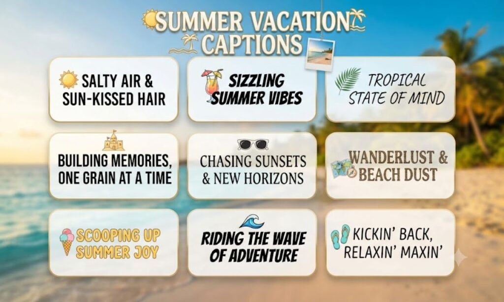 Summer Vacation Captions