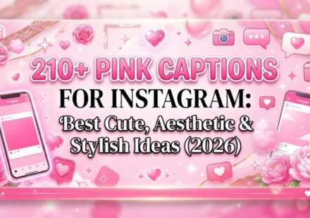 210+ Pink Captions for Instagram: Best Cute, Aesthetic & Stylish Ideas (2026)