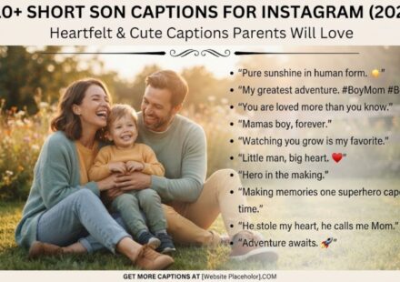 210+ Short Son Captions for Instagram (2026): Heartfelt & Cute Captions Parents Will Love
