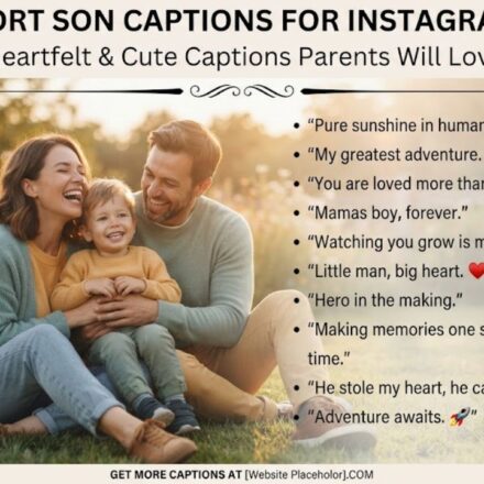 210+ Short Son Captions for Instagram (2026): Heartfelt & Cute Captions Parents Will Love