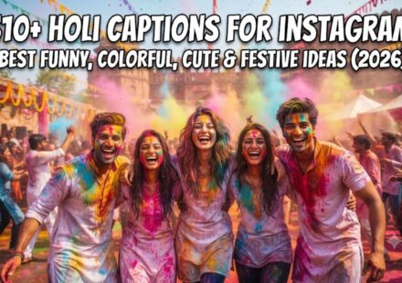 310+ Holi Captions for Instagram: Best Funny, Colorful, Cute & Festive Ideas (2026)