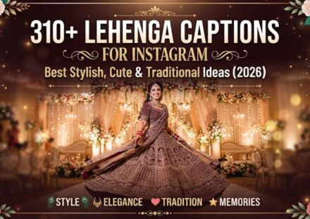 310+ Lehenga Captions for Instagram: Best Stylish, Cute & Traditional Ideas (2026)