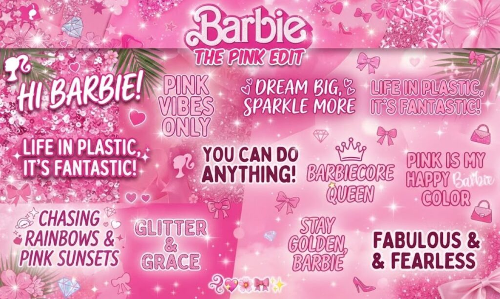 Barbie-Inspired Pink Captions