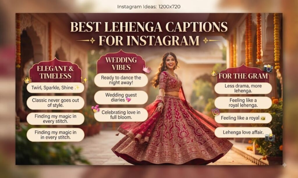 Best Lehenga Captions for Instagram