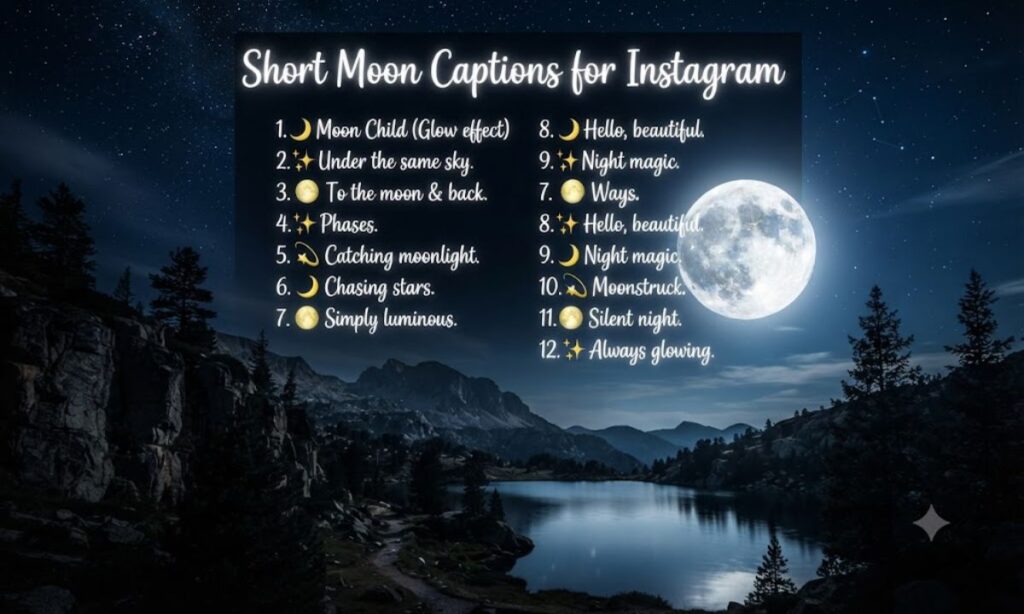 Short Moon Captions for Instagram