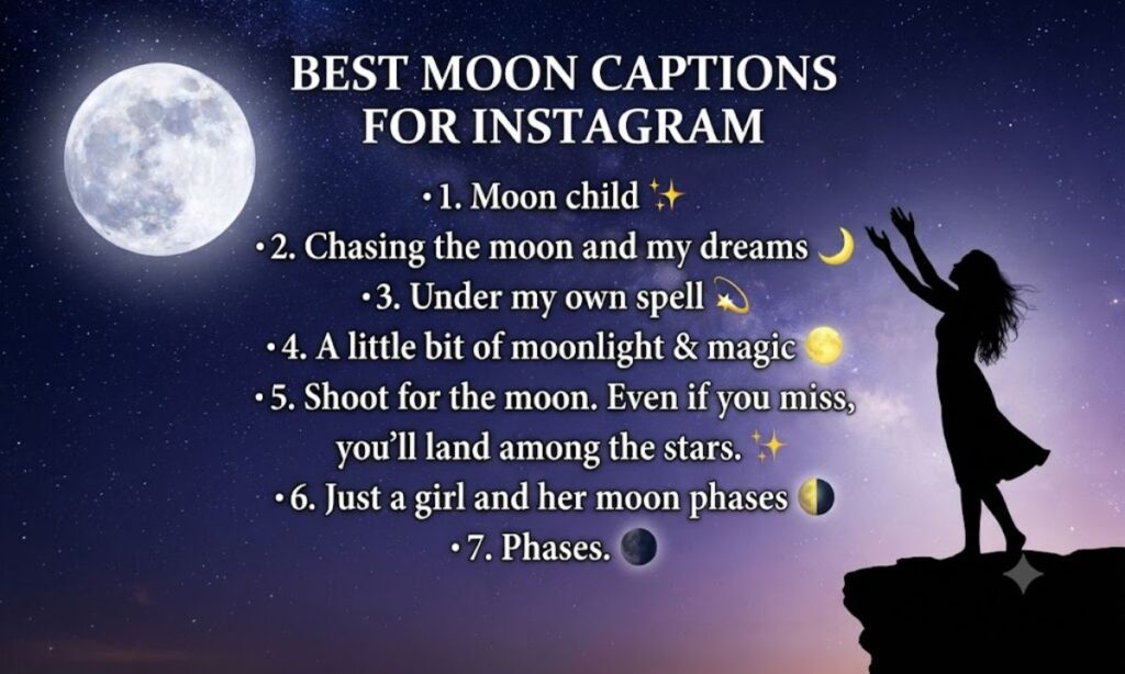 Best moon captions for instagram for girl