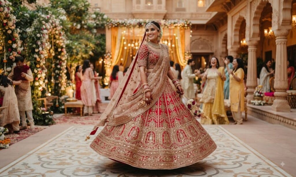 Caption for Lehenga Look