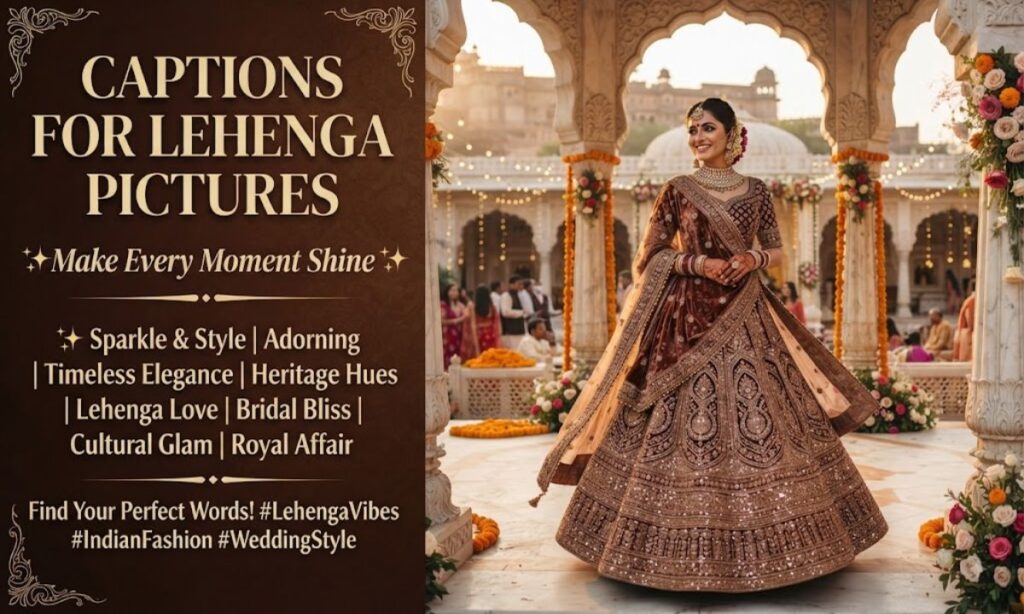 Captions for Lehenga Pictures