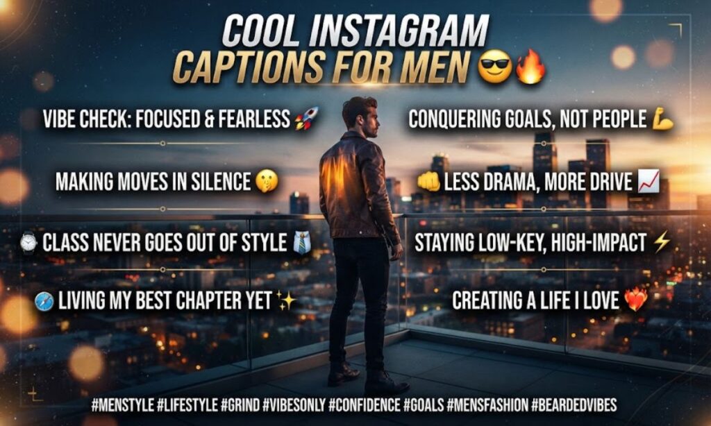 Cool Instagram Captions for Men 😎🔥