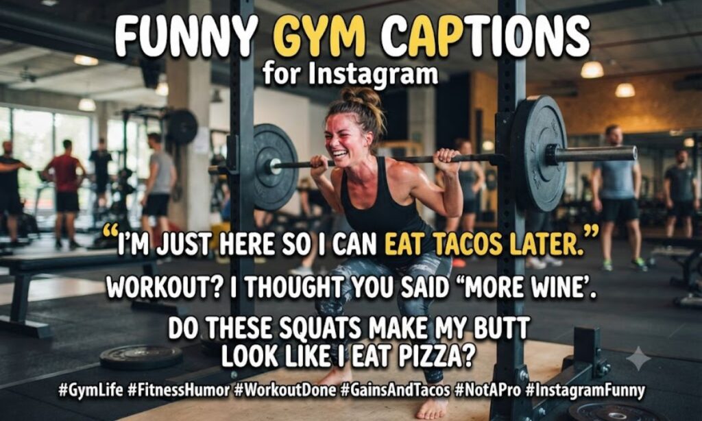 Funny Gym Captions for Instagram