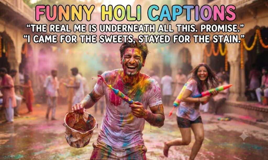 Funny Holi Captions