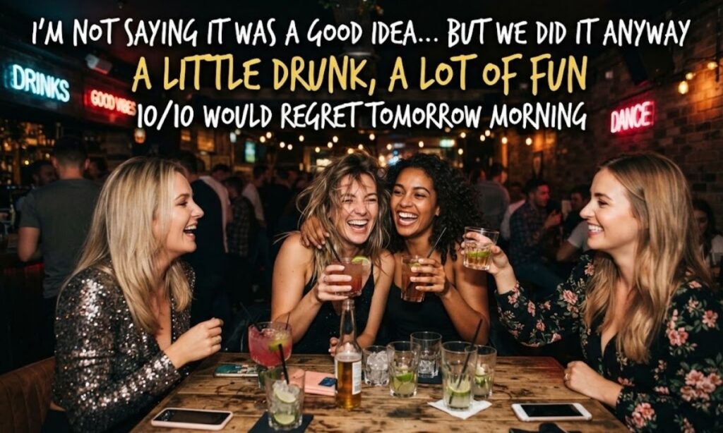 Funny Night Out Captions