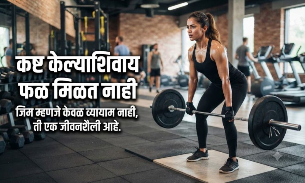 Gym Caption in Marathi