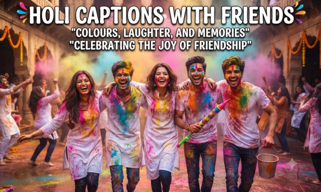 Holi Captions with Friends
