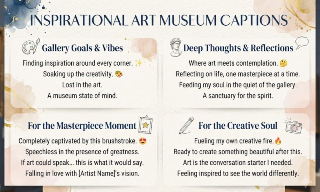 Inspirational Art Museum Captions for Instagram