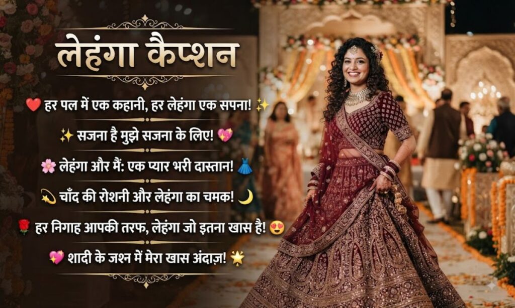 Lehenga Captions in Hindi