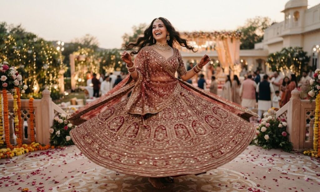 Lehenga Twirl Captions
