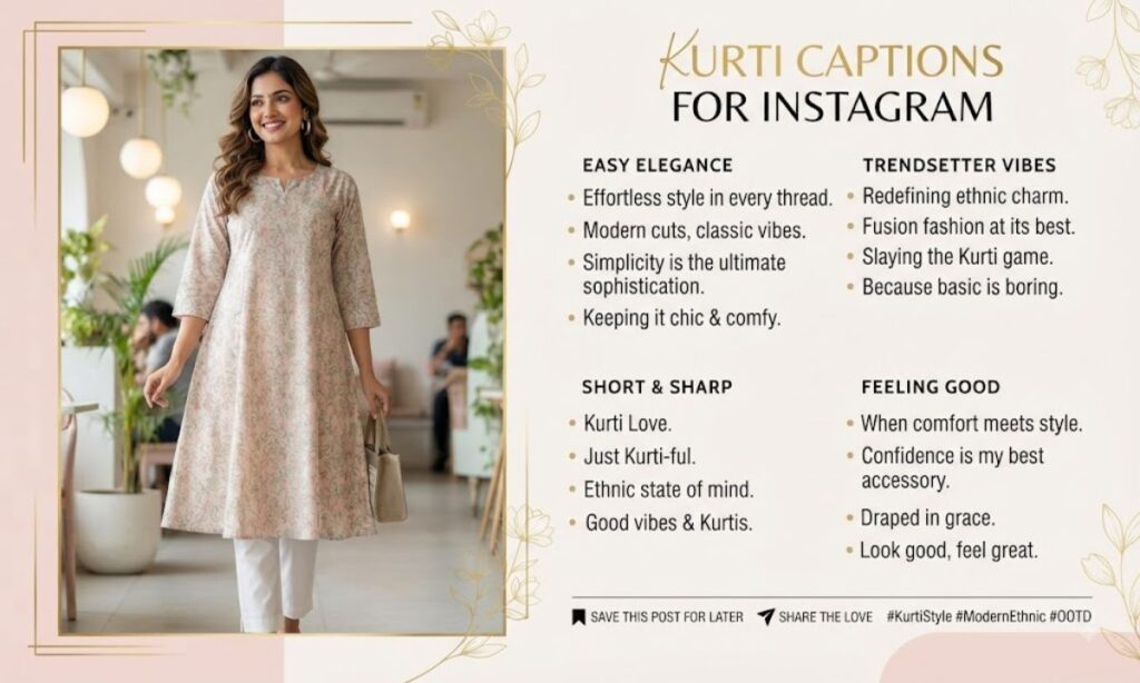 Modern Kurti Captions for Instagram