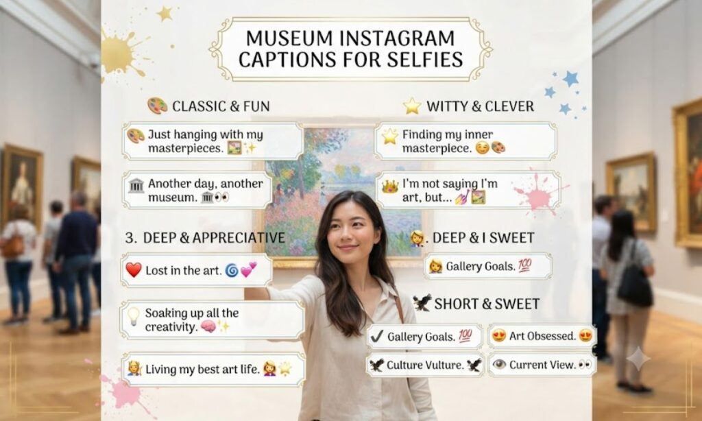 Museum Instagram Captions for Selfies
