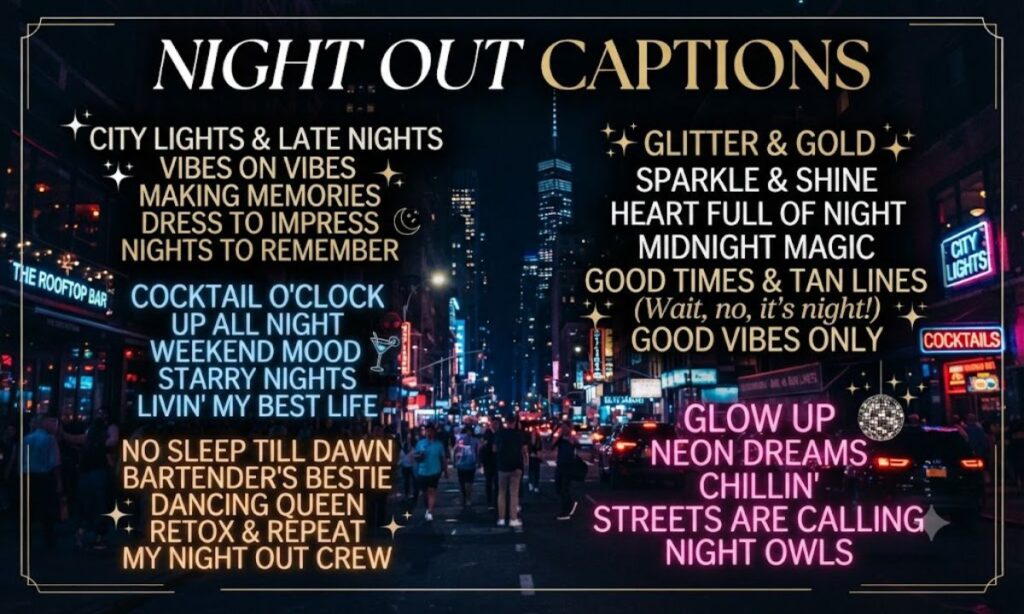 Night Out Captions for Instagram