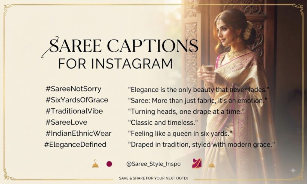 Saree Captions For Instagram