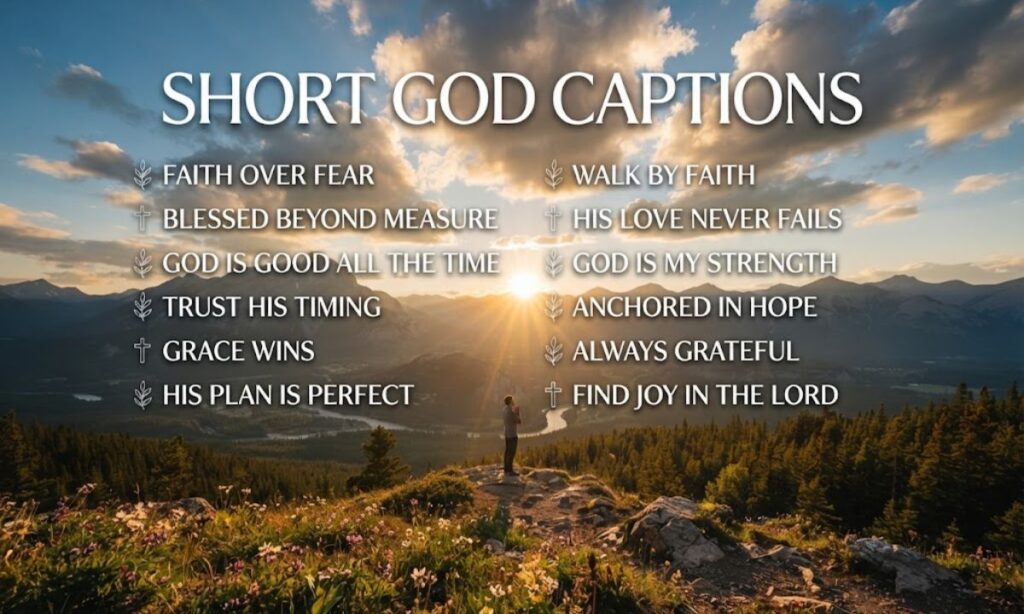 Short God Captions for Instagram