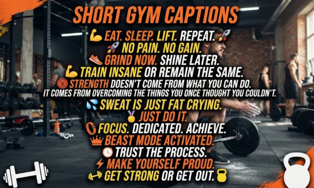 Short Gym Captions