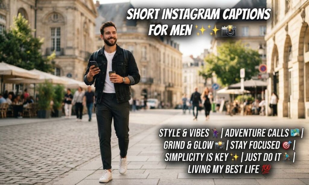 Short Instagram Captions for Men ✨📸