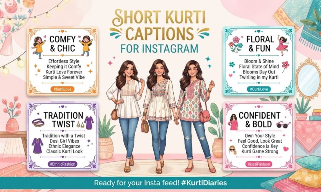 Short Kurti Captions for Instagram