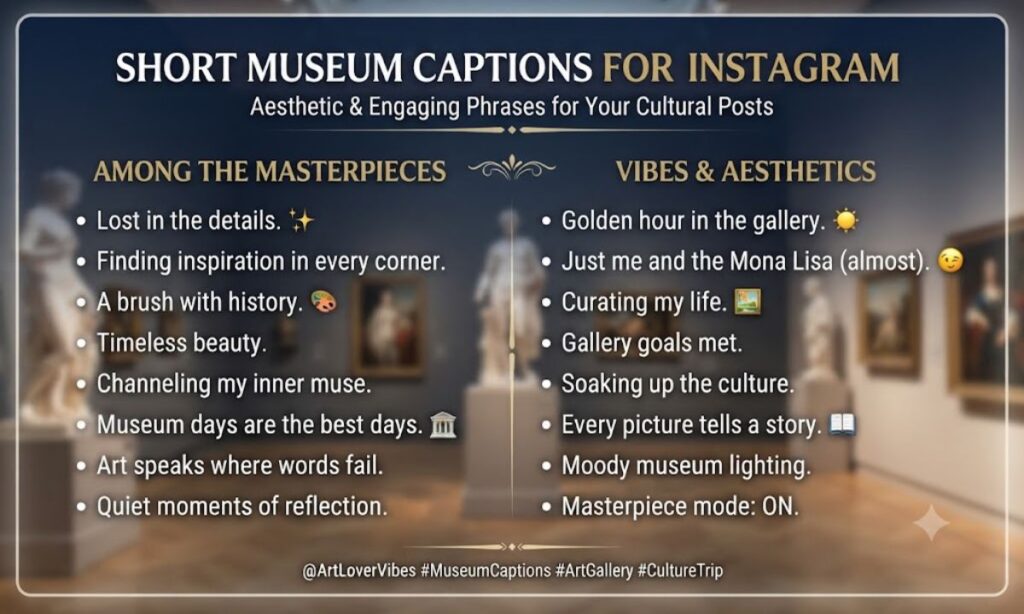 Short Museum Captions for Instagram