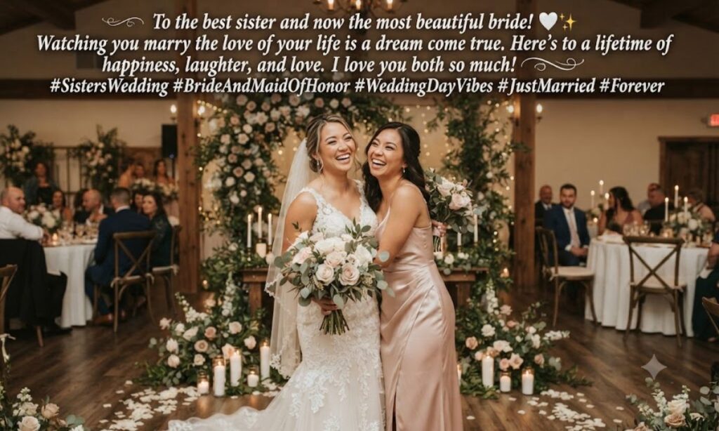 Sister Wedding Caption for Instagram