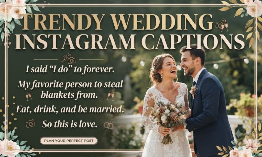 Trendy Wedding Instagram Captions